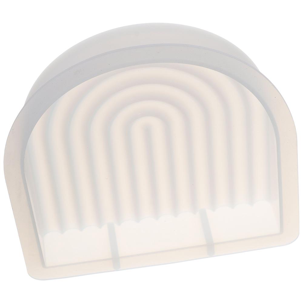 Silicone Rainbow Arch Candle Mould White 17.4*17.2*3.4 cm Geometric Shape Silicone Mould Home Decoration