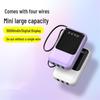 Dragon Watch Mini Portable Power Bank with Built-in Cables