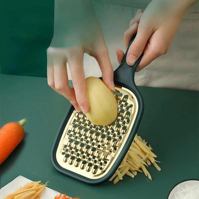 Râpe de cuisine multifonctionnelle en acier inoxydable pour pommes de terre et carottes râpées, légumes tranchés et éplucheurs de melons
