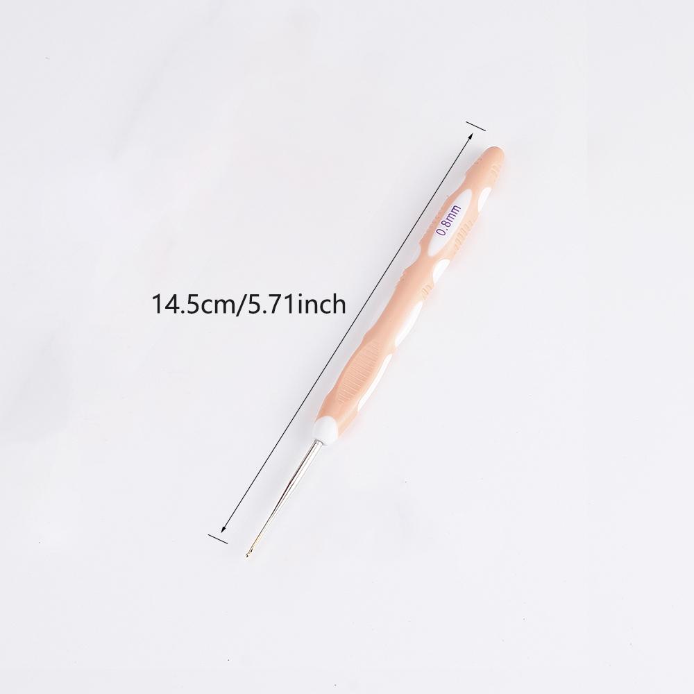 9pc/set DIY hand woven yarn creative crochet tool, knitting needles, TPR plastic handle aluminum crochet hook set, 0.8mm-2.75mm