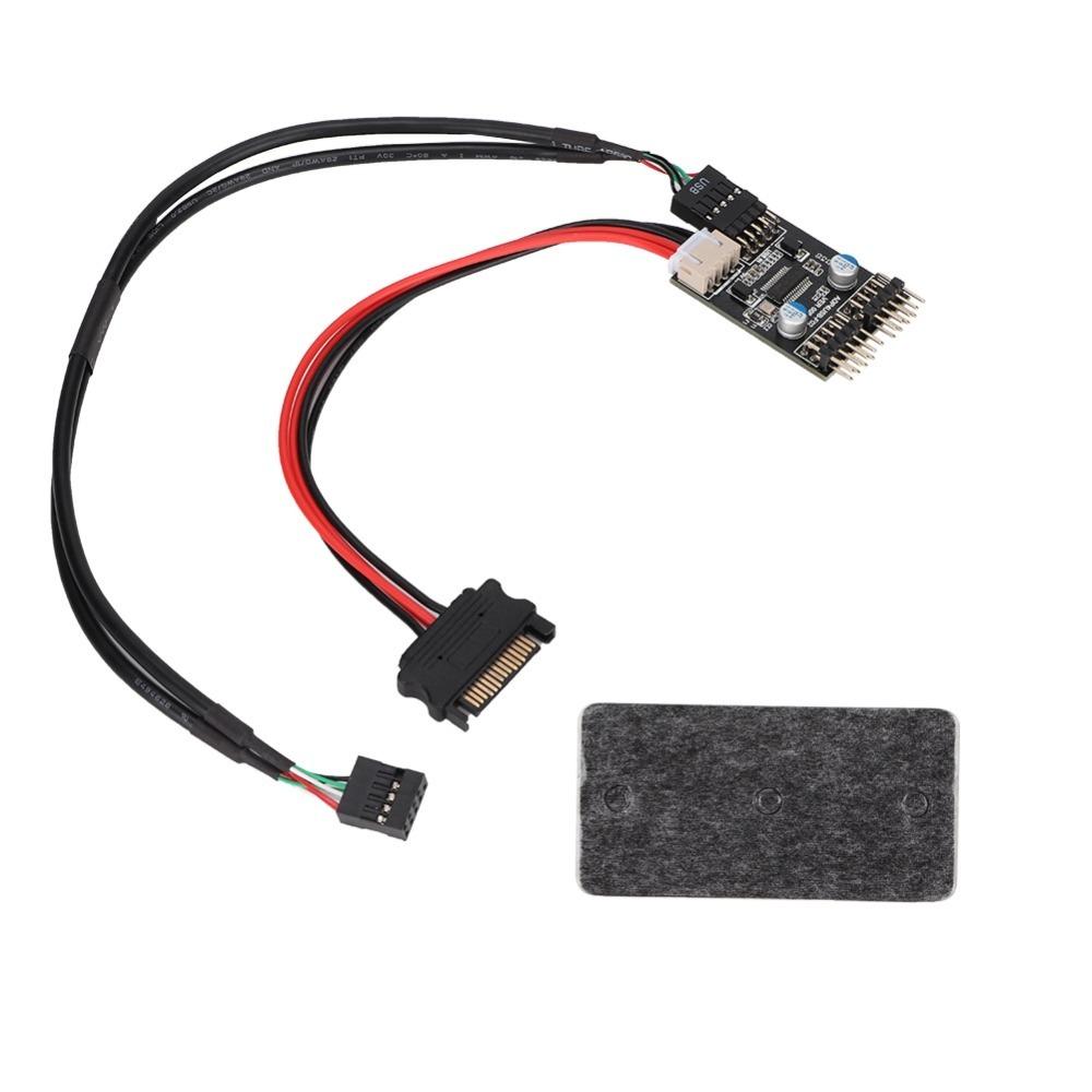 

Compatibility 9PIN 1 To 2 USB Extension Cable with Power Cable Portable USB Extension Hub Dual USB Header PC Build помаранчевий
