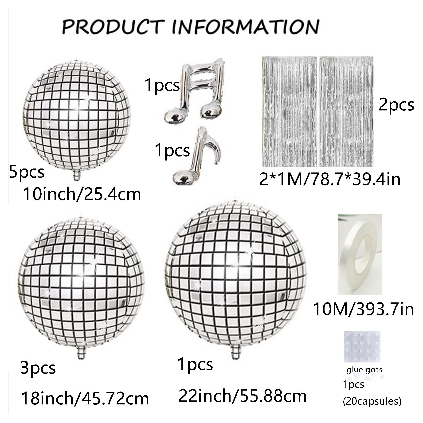 

15 шт., ретро-стиль, воздушные шары для дискотеки, украшение для диско-лихорадки, украшение для дискотеки 70-х годов, украшение для диско-вечеринки, субботний вечер, лихорадка, украшения для вечеринки, диско-шар, танец