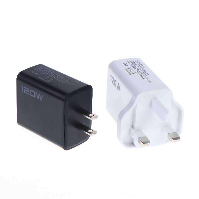 1Pcs Eu Us Uk Plug Travel 4 Port 120W Usb C Fast Charger Station Pd Qc3.0 Wall Adapter For Phone