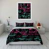 Graffiti Style Sticker Set Soft Comfortable Duvet Cover Bedding Set Included 1*Duvet Cover & 2*Pillowcases, Gift