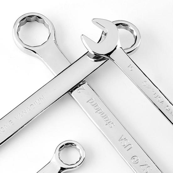 Chave de catraca de cabeça dupla de 6-18 mm, ferramenta de reparo antiferrugem de alta dureza, chave de catraca multiuso