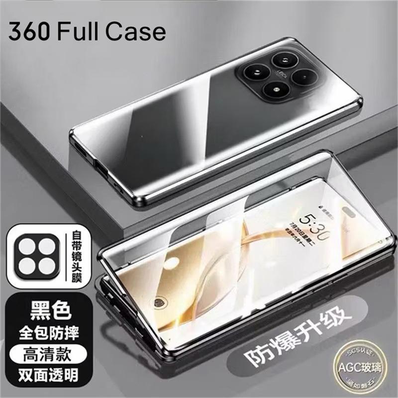 Case For Xiaomi 17T 360 Full Case Double Sided Magnetic Adsorption Metal Capa Tempering Glass Protect Cover For Mi 17 T 5G