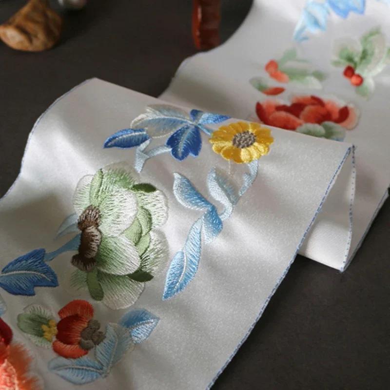 50cm chińska żakardowa haftowana wstążka tkanina retro haft taśma koronkowa lamówka Hanfu sukienka ubrania zasłony DIY akcesoria
