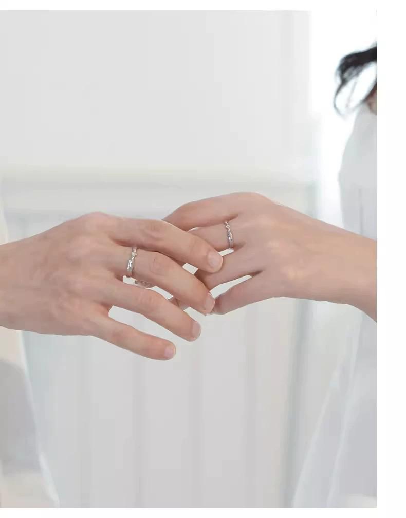 Pluto 999 Sterling Silver Couple Rings - Exquisite Niche Design