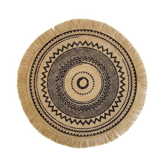 Ronde Jute Placemats voor Tafel, Geweven Jute Onderzetters, Rustieke Natuurlijke Vezel Matten voor Borden Kopjes, Boerderij Keuken Eetkamer Decor