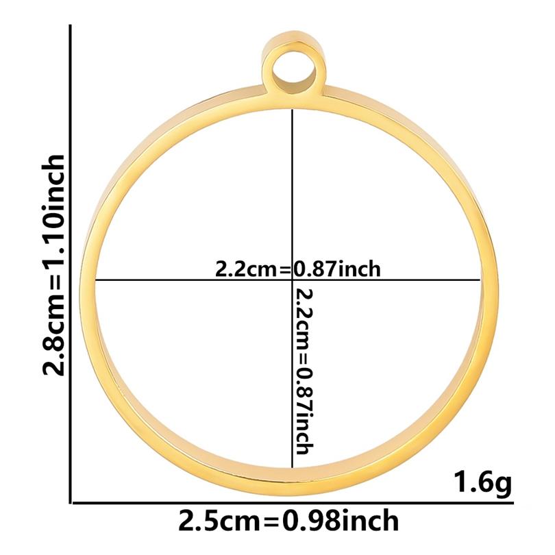 5pcs/Lot Hollow Blank Geometric Moon Cross Heart Stainless Steel Pendants For Jewelry Making Supplies DIY Drip Glue Accessories