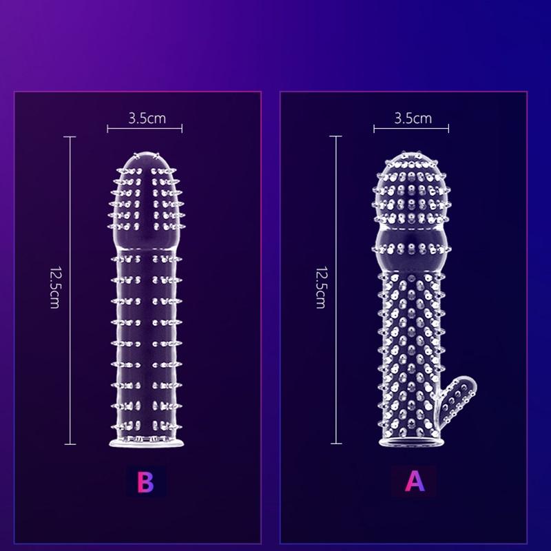 MELEON Wiederverwendbare Kondome für den Penis, Penisverlängerung, Ärmel, Spermasperre, Penisring, Dildo-Abdeckung, Sexspielzeug für Männer, Verzögerung der Ejakulation