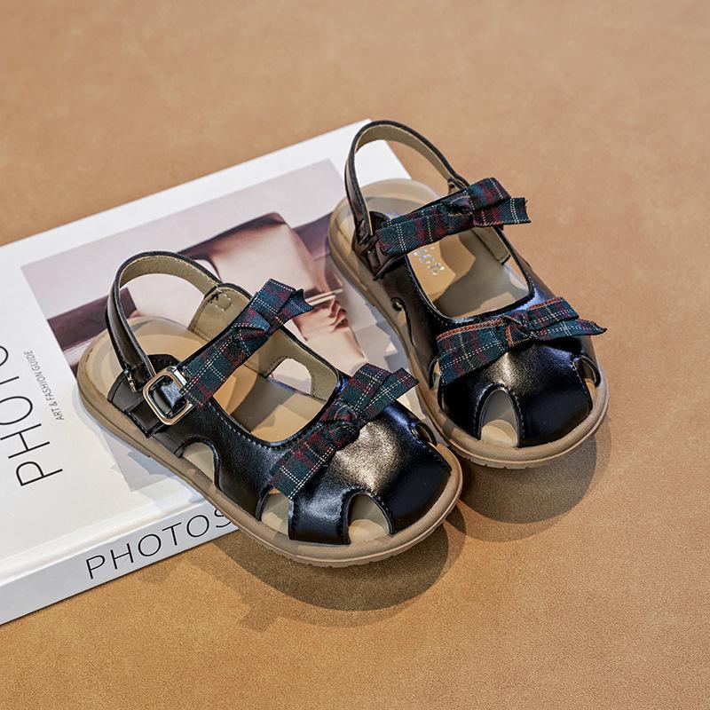 2026 Fashion Baby Non-slip Closed-Toe Roman Sandals: Soft Sole Bow Design for Girls  Summer Style 24