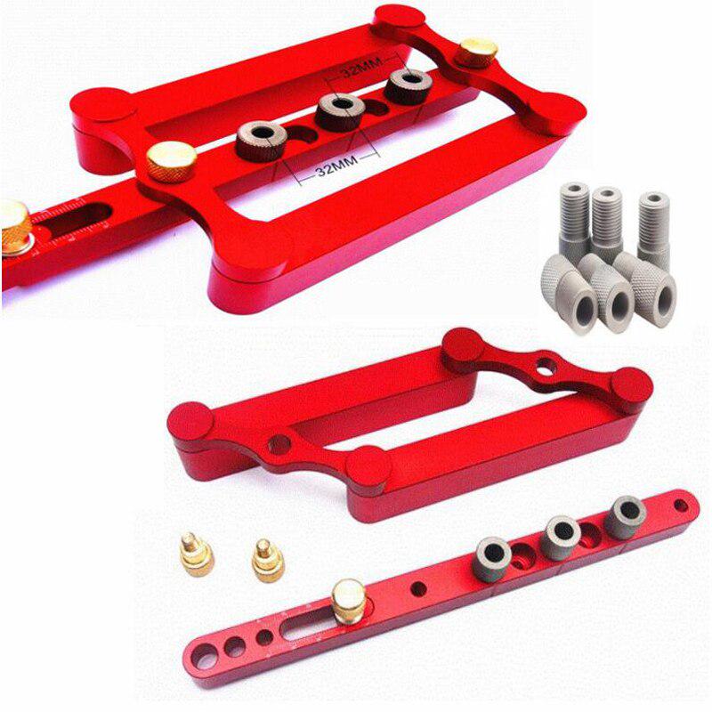 Self-centering Woodworking Doweling Jig Kit Drill Guide Puncher Locator Household Carpentry Tools