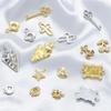 ZHUKOU For DIY Bracelet Necklace Brass Golden-plated Metal With CZ Zirconia Pendant Jewellery Handmade Accessories:VD1672-81