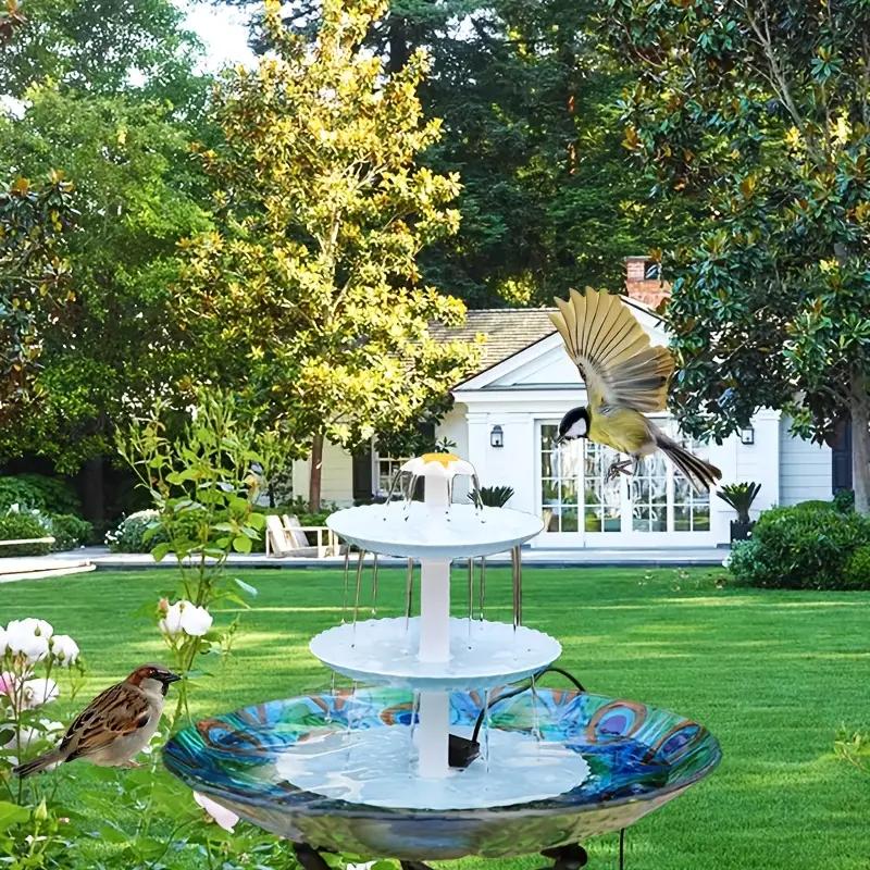 Solar Fountain Pump DIY 3.5W Solar Water Pump with 3 Tiers Birdbath Solar Fountain Detachable Solar Pump For Birdbath Fish