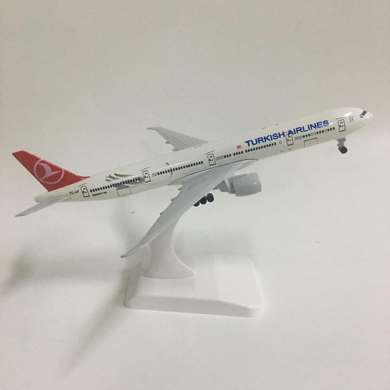 20cm Turkish Airlines Boeing 777 Airplane Model Turkey 16cm B777 Plane Model Alloy Metal Diecast Aircraft Model Toy Plane Gift