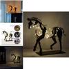 Adonis Horse Metal Sculpture With Lighting For Home Decor And Gift Giving