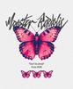MONSTER REPUBLIC Butterfly Vivid Pink T-Shirt White