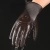 New Men's Lambskin Leather Gloves for Men's Outdoor Bike Riding Simple Touch Screen Warm Plus Velvet