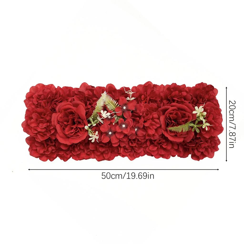 Flower Row Hanging Decoration Artificial Flower DIY Wedding Wall Arrangement Peony Rose Arch Backdrop Background Plants Wall Pad