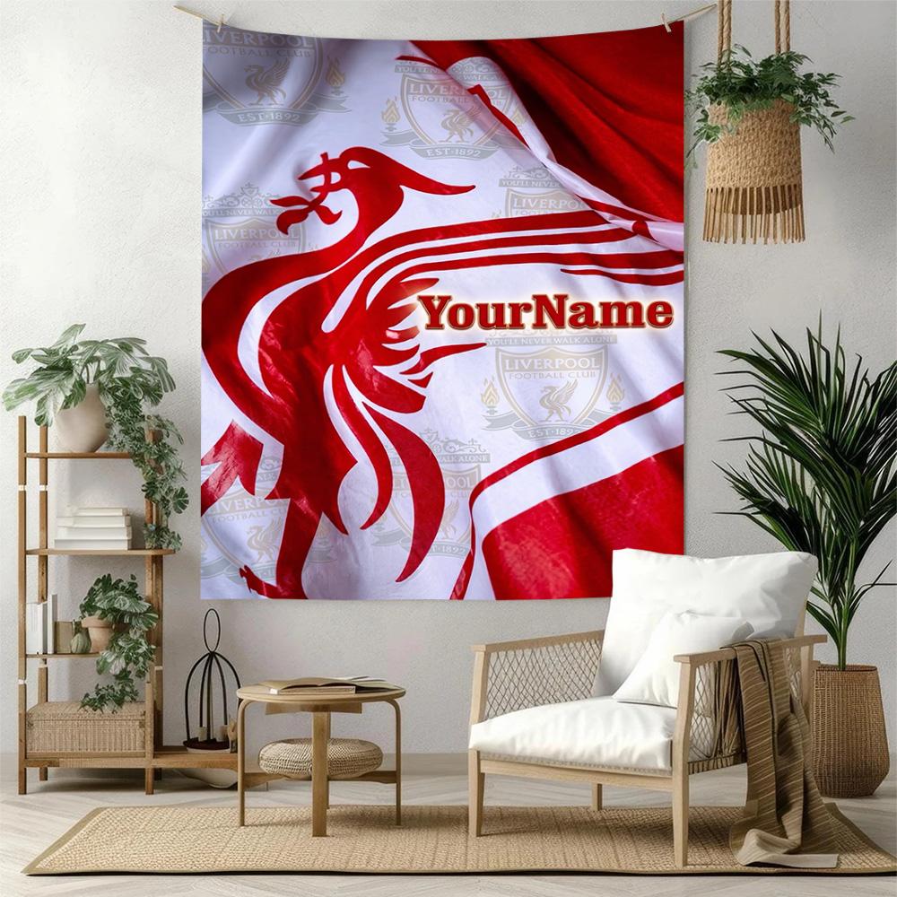Liverpool Custom Ditt Navn Vægdekoration Vægtæppe Kunst Til Kæledyr Mindesmærke Fødselsdag Bryllupsfest Baggrund Familiegave