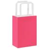 Paper Shopping Bags 250 Pcs with Handles Pink 15 X 8 X 21 Cm