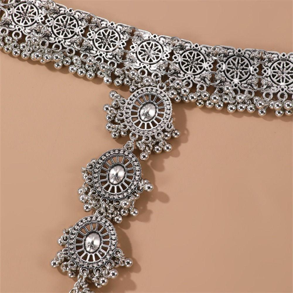 Retro Crystal Hand Chain Ring Irregular Tassels Bangle Exquisite Ethnic Style Bracelet  Couple