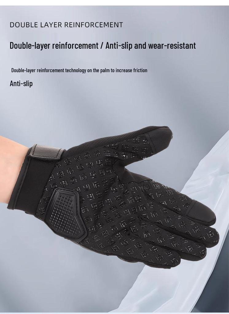 Breathable Racing Motorcycle Gloves - Anti-Collision, Anti-Slip, Touchscreen Full Finger Design
