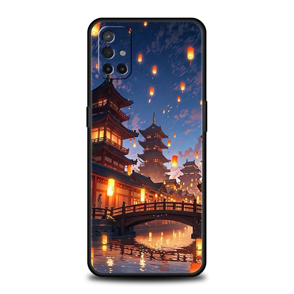

Phone Case For Oneplus 13R 12R 10R 13 12 11 10T Nord N100 N10 Z N30 CE 3 2 2T Pro Lite Soft TPU Chinese Architecture Landscape OnePlus 10 Pro