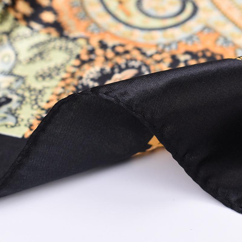 Luxury Floral Silk Square Scarf Women Soft Satin Kerchief Hairband Neckerchief Head Hijab Lady Headband Foulard Bag Ribbon