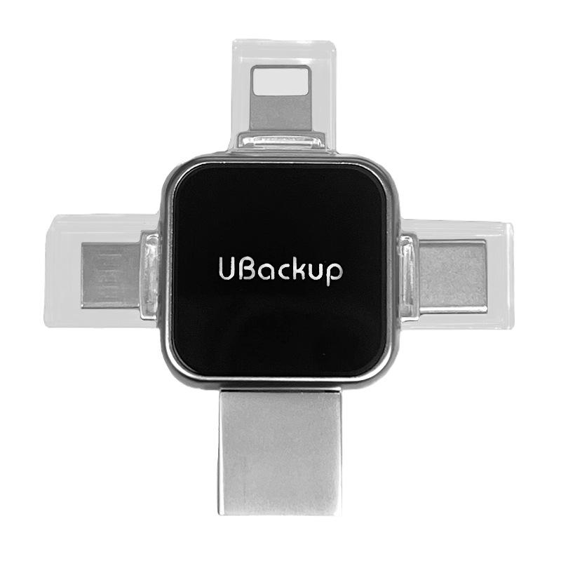 Cross-Shaped Luminous USB Flash Drive 128GB: 4-in-1 High-Speed Dual-Use for Phone & Computer, Available In 256GB