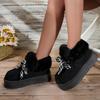 Fashionable and Versatile Thick-soled Fleece Snow Boots for Women  Winter New Style Thickened Warm Cotton Boots