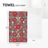 Shakhrisyabz Suzani Uzbek Embroidery Print Soft Face Towel Quick Dry Pool Bath Cotton Towels Absorbent