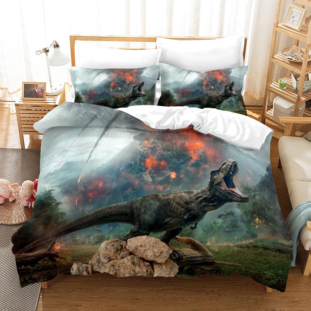 Lyw3D Digital Printing Diy Quilt Set Three-Piece Set European And American Bedding Three-Piece Set
