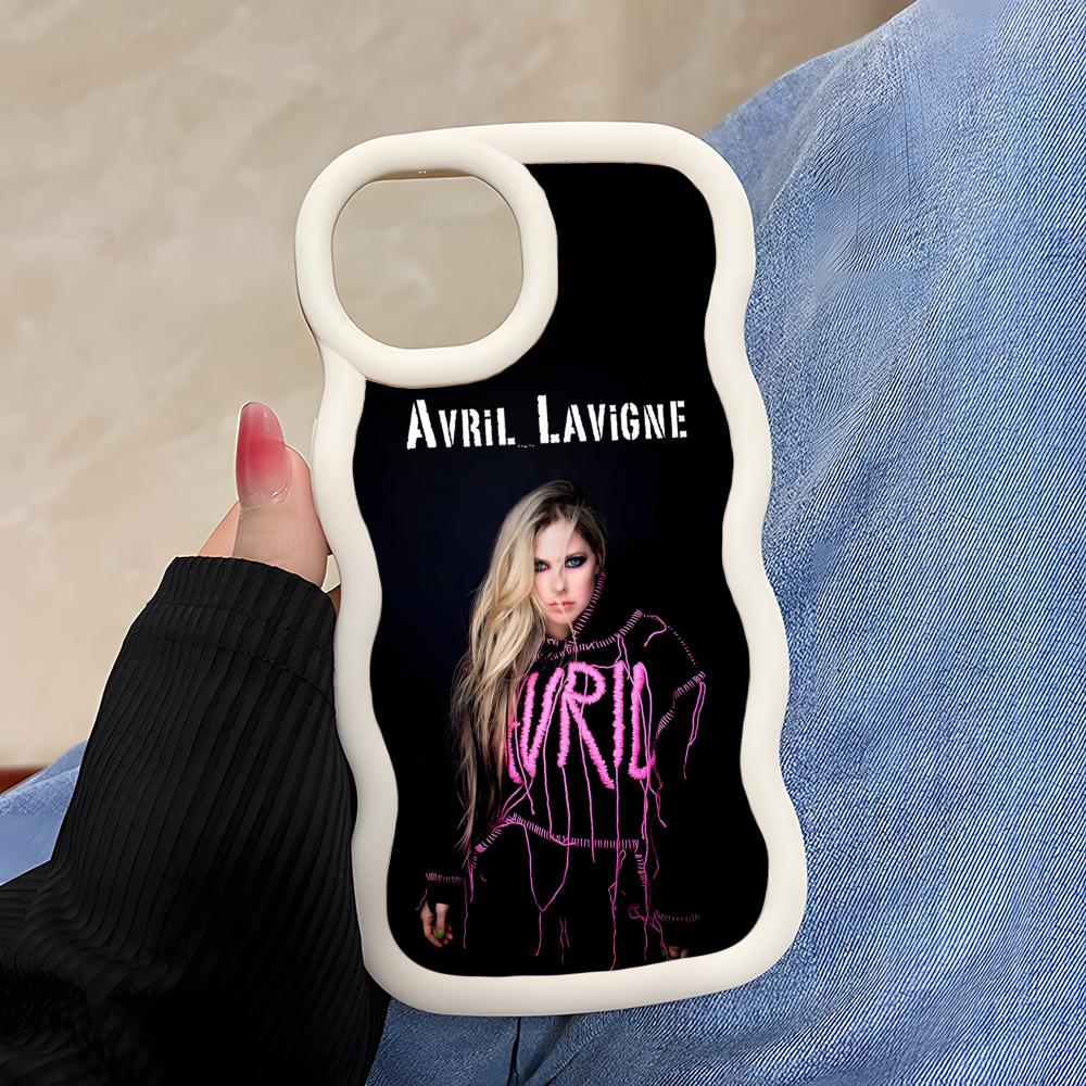 Avril Lavigne Wavy Edge TPU Mobile Phone Case for iPhone 17 16 15 14 13 12 11 Air Pro Max Plus Colorful Cover