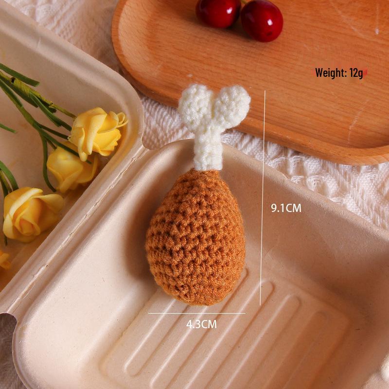 

McDonald s Yarn Knitted Brooch - Cute Cartoon Pendant Pin for Bags and Clothes