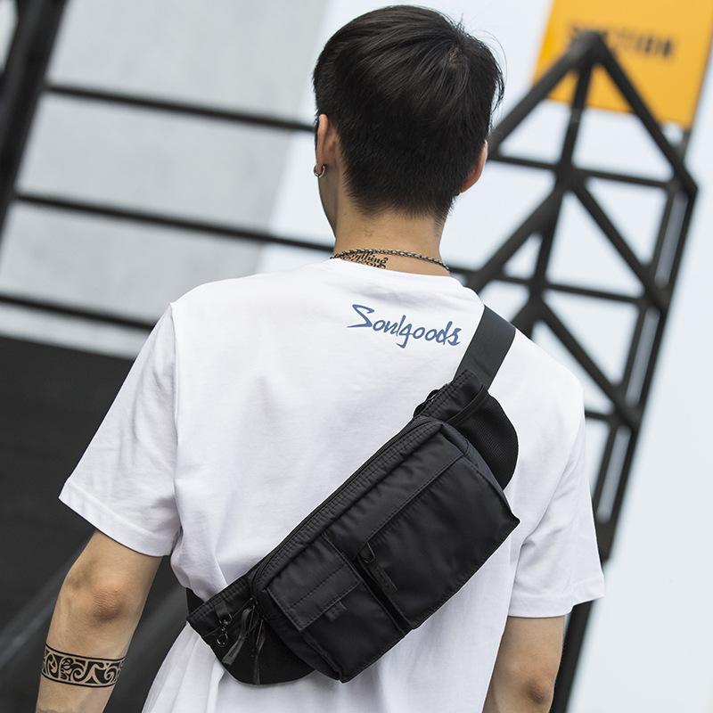 Sac de poitrine étanche multifonction Hommes Femmes Style Hip Hop Sport Techwear Sac banane Extérieur Décontracté Sac bandoulière
