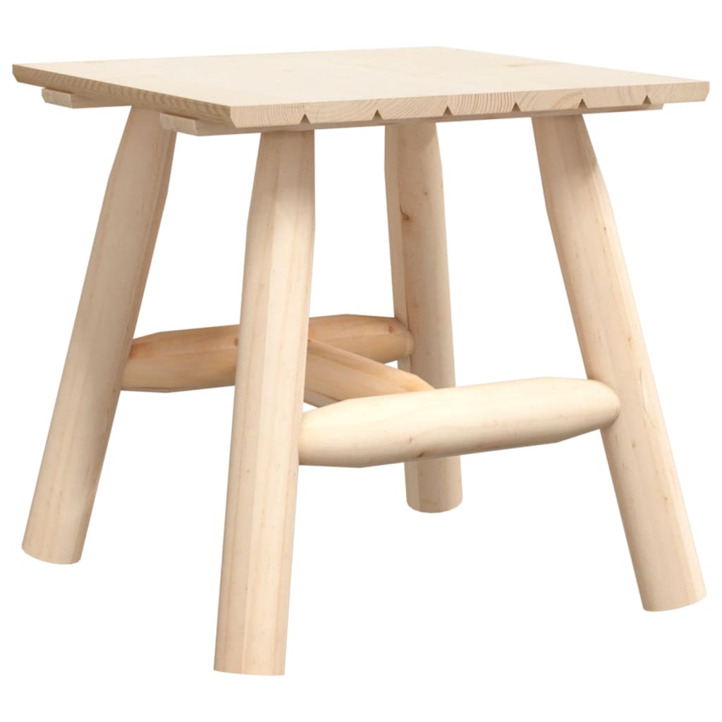 Side Table 49x49x50 cm Solid Spruce Wood