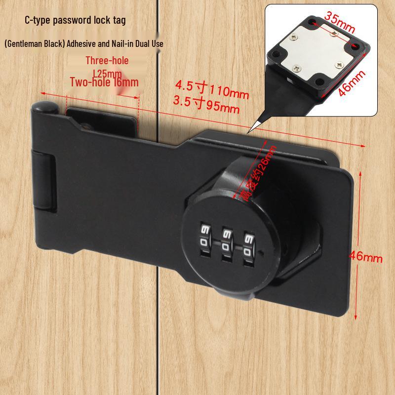 Three-Digit Multi-Purpose Mechanical Password Lock for Cabinets and Drawers