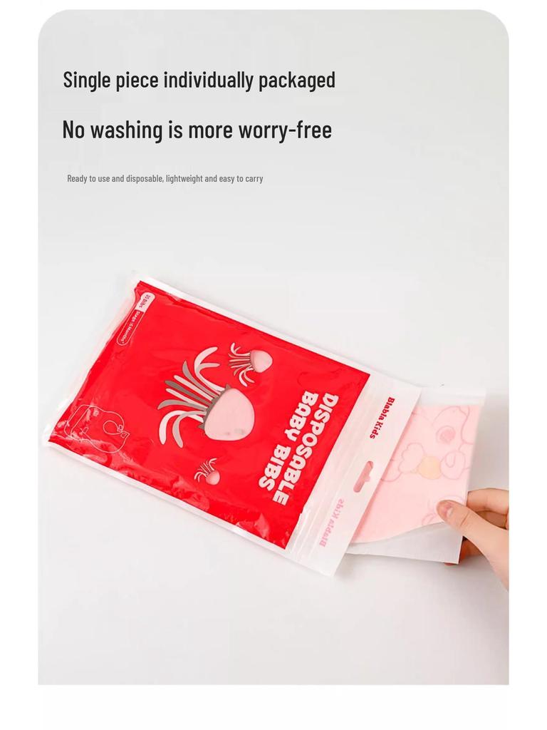 Waterproof Infant Disposable Baby Bibs - Anti-Spill and Anti-Dirty Food Towels