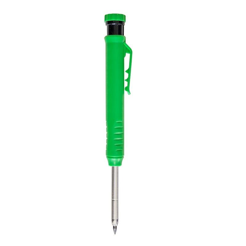 Solid Carpenter Mechanical Pencil with Sharpener Woodworking Drawing Pencil Tools 3 Colors Refill Construction Stationery