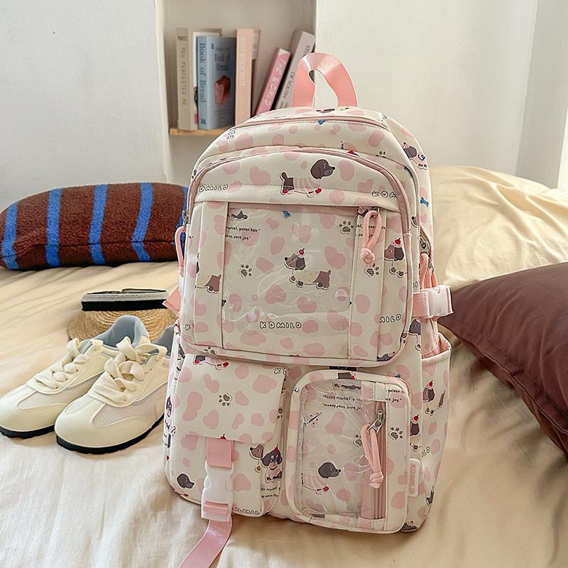 Simple Capacity Large Backpack With Dachshund And Letter Print Design Daily For