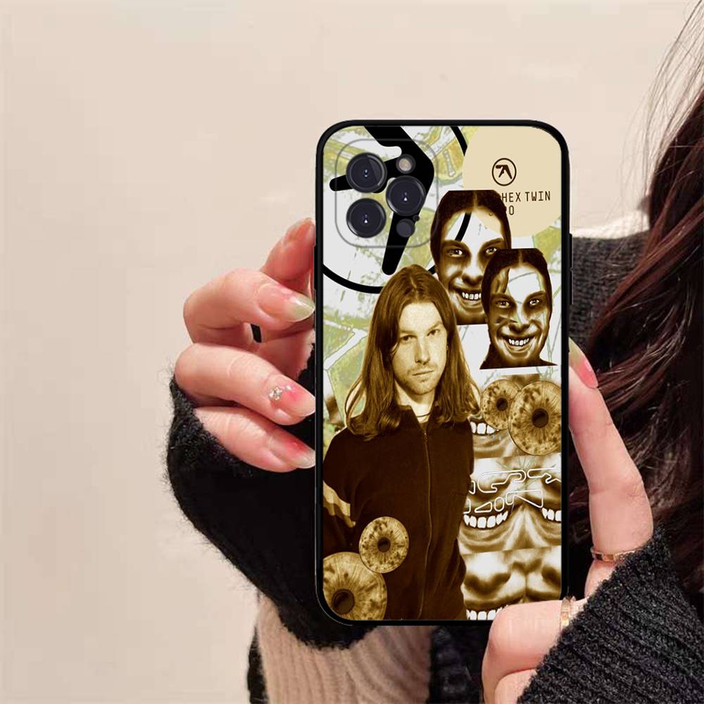

Musician A-Aphex T-Twin Phone Case For IPhone 17 Air 16 15 14 Plus 13 12 Mini 11 Pro Max Black Cover iPhone 15 plus