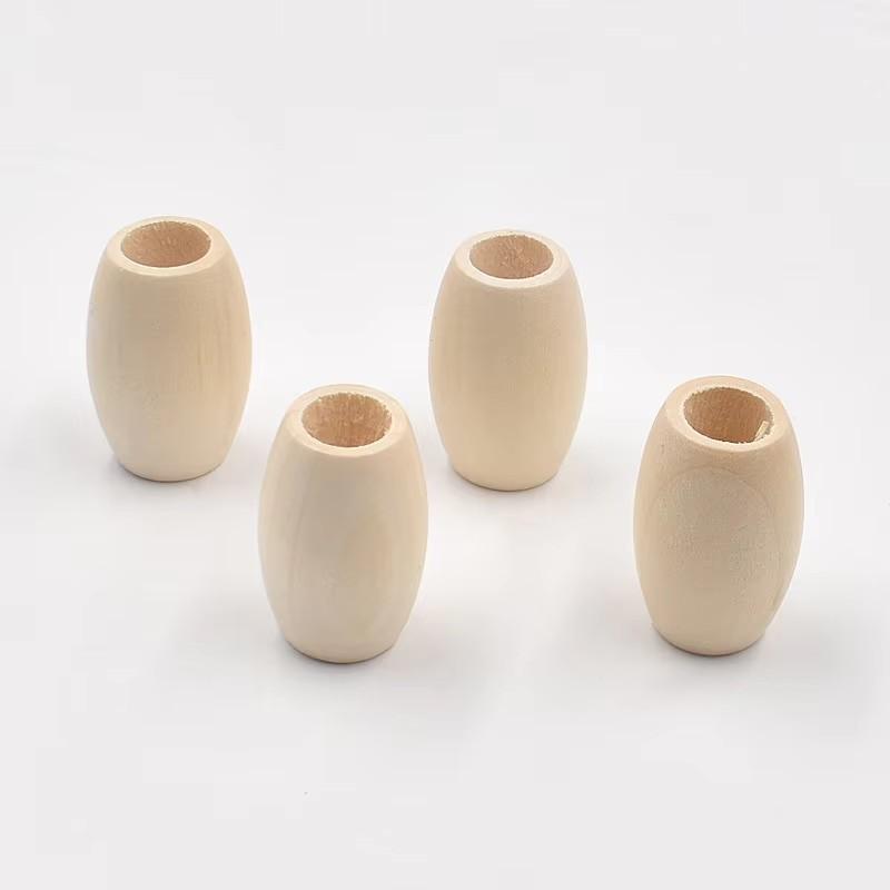 

15 шт. Длинные овальные бусины из натурального дерева с большим отверстием 20x30 мм для рукоделия и изготовления браслетов 20x30mm-15pcs