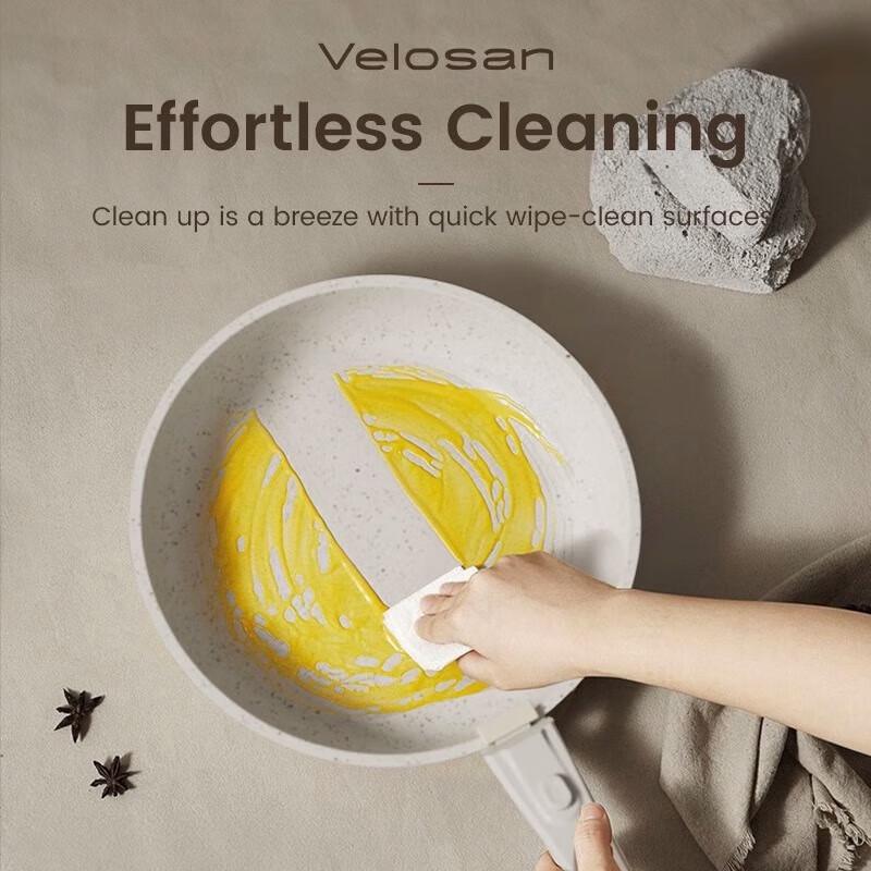 Velosan Pebble Non-stick Cookware Set with Detachable Handle
