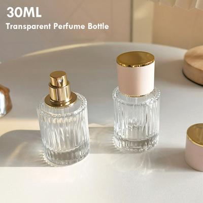 30ML Parfüm-Sprühflasche aus Glas, tragbar, durchsichtig, für Kosmetik, Parfümzerstäuber, hohe Kapazität, leere Flaschen, nachfüllbar