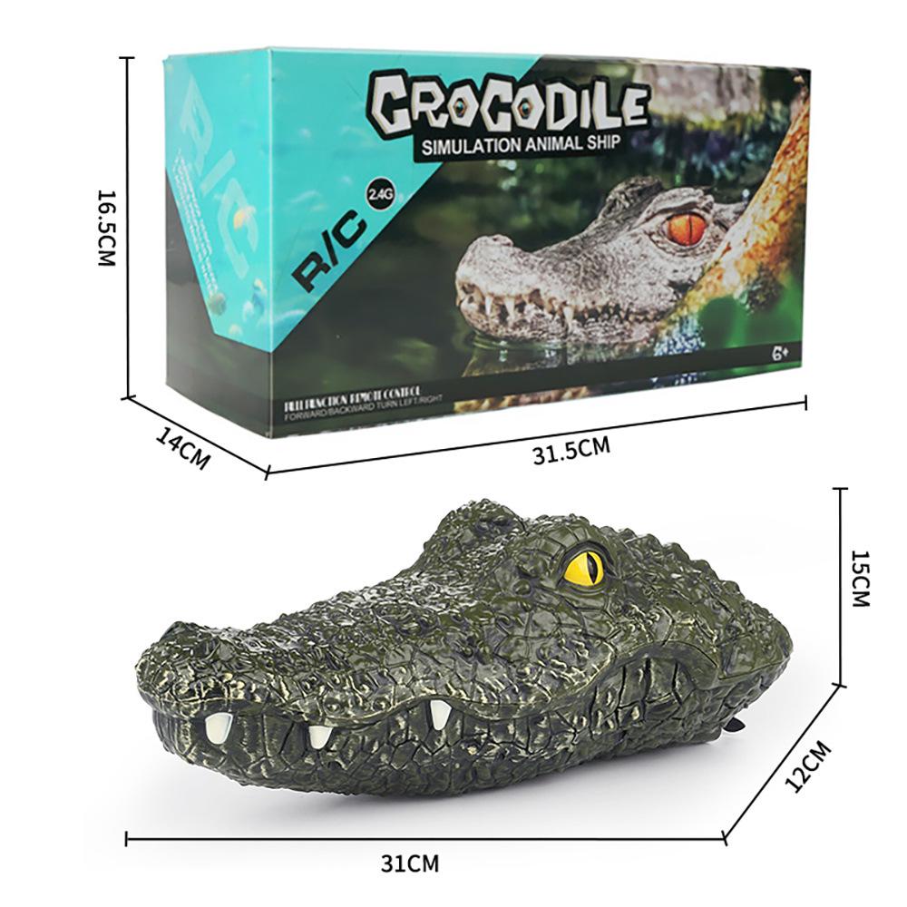 2.4G Remote Control Crocodile Boat: Long Endurance Educational Toy for Kids - Fun Summer Water Adventure