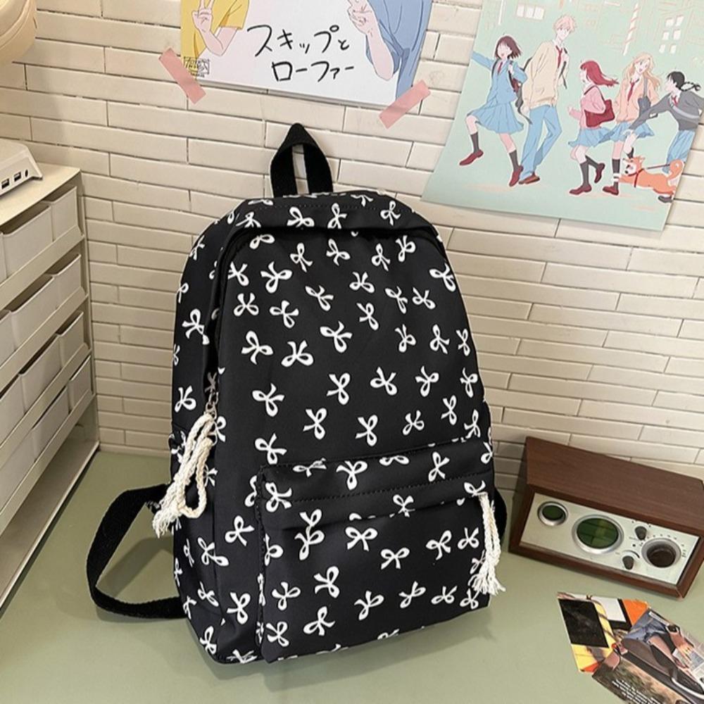 Lightweight Bow Backpack Large Capacity Teenagers Shoulder Bag  Junior High School