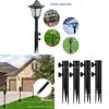 Steel Solar Lawn Stake With Flame Pattern For Garden And Yard Decor