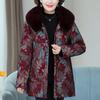 Middle Age Women's Down Jackets Winter Vintage Parkas Fur Collar Liner Detachable Plus Size Elegant Thick Warm Down Coats Woman Outerwears